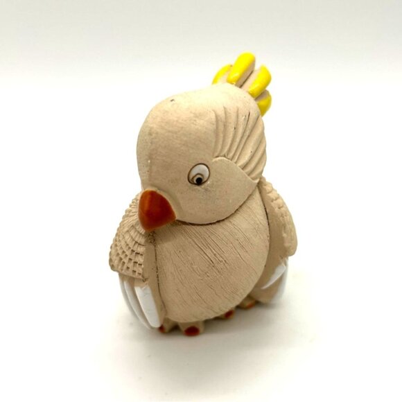 Artesania Rinconada Ceramic Cockatoo Figurine Hand-Painted Collectible Decor - Picture 3 of 11